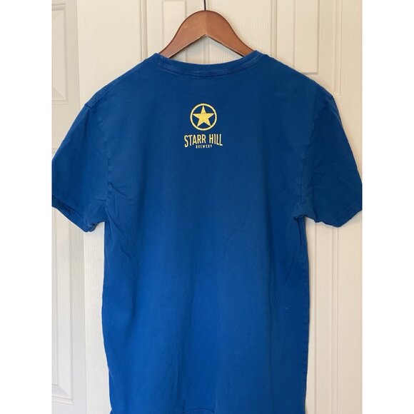 Sonic Haze Hazy IPA Blue Short Sleeve T-Shirt Men's L Starr Hill Brewery - Picture 6 of 6
